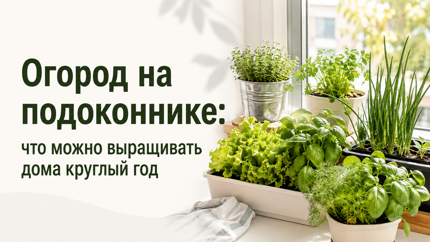 Огород на подоконнике: что можно выращивать дома круглый год