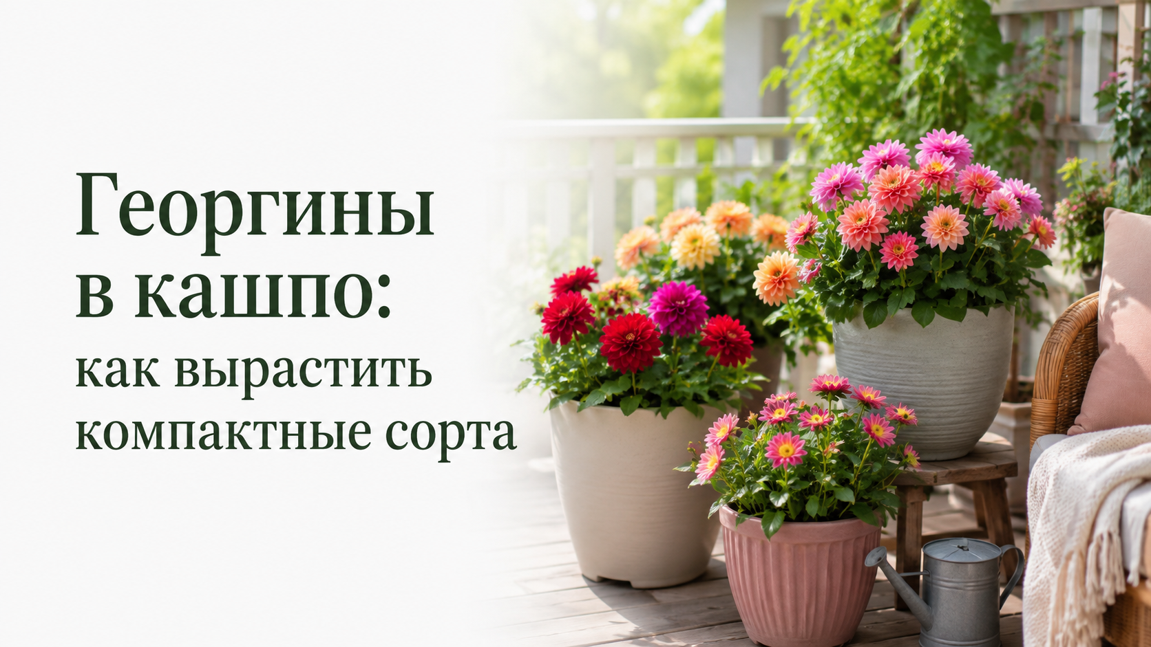 Георгины в кашпо: как вырастить компактные сорта