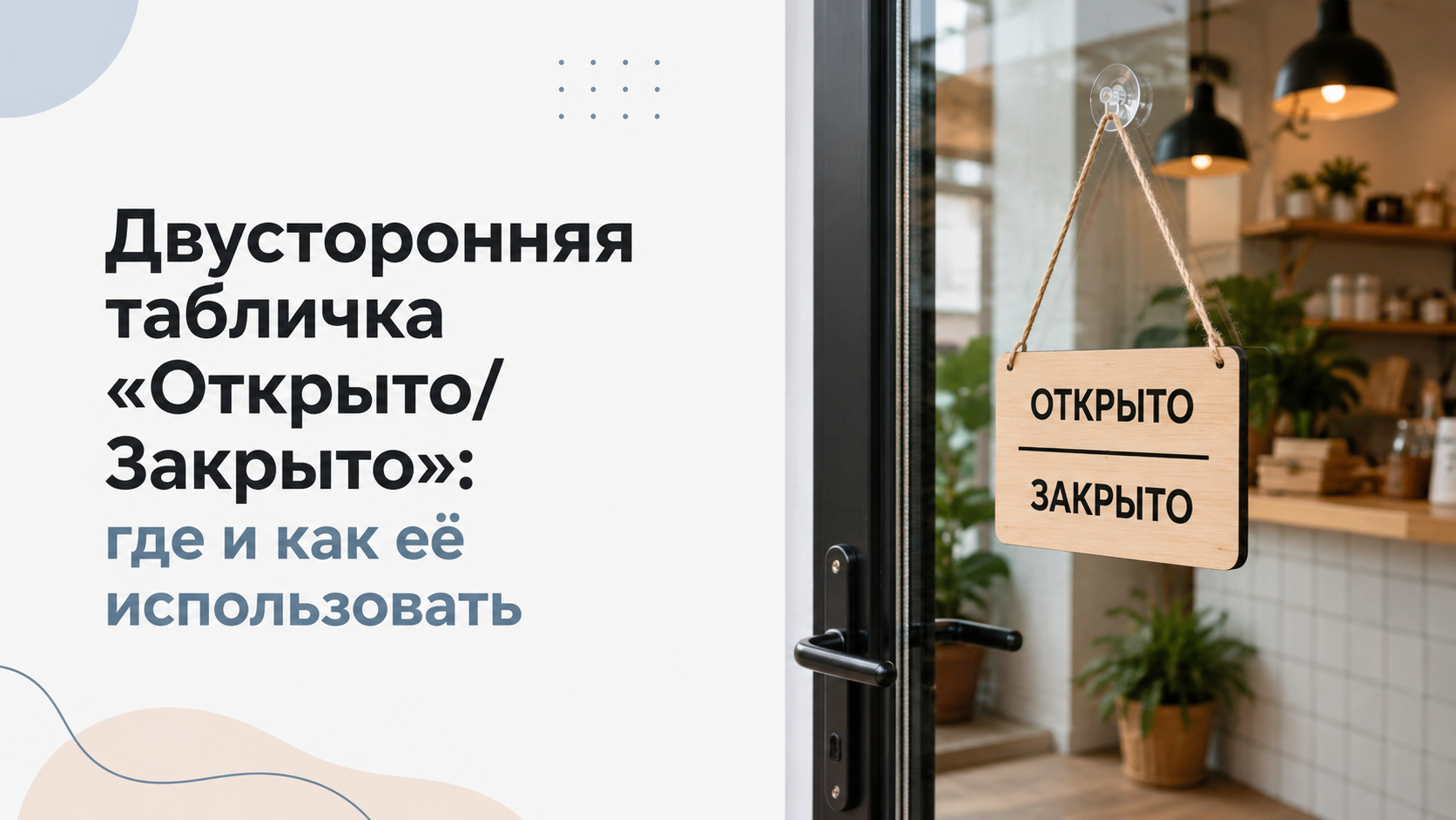 Двусторонняя табличка «Открыто/Закрыто»: где и как её использовать