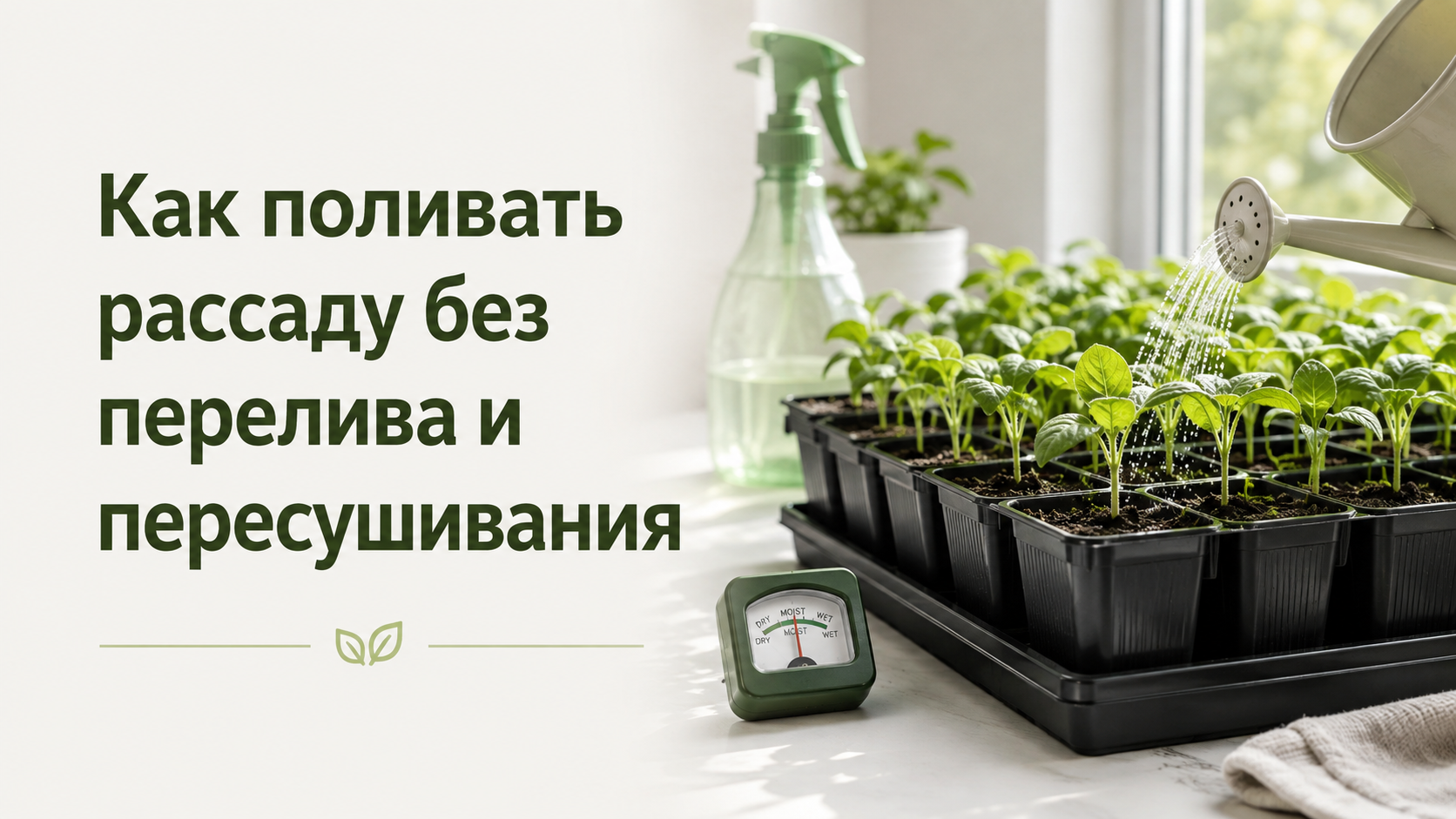 Как поливать рассаду без перелива и пересушивания