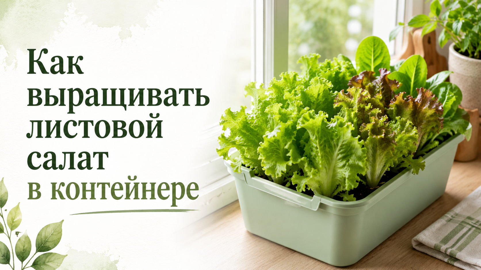 Как выращивать листовой салат в контейнере