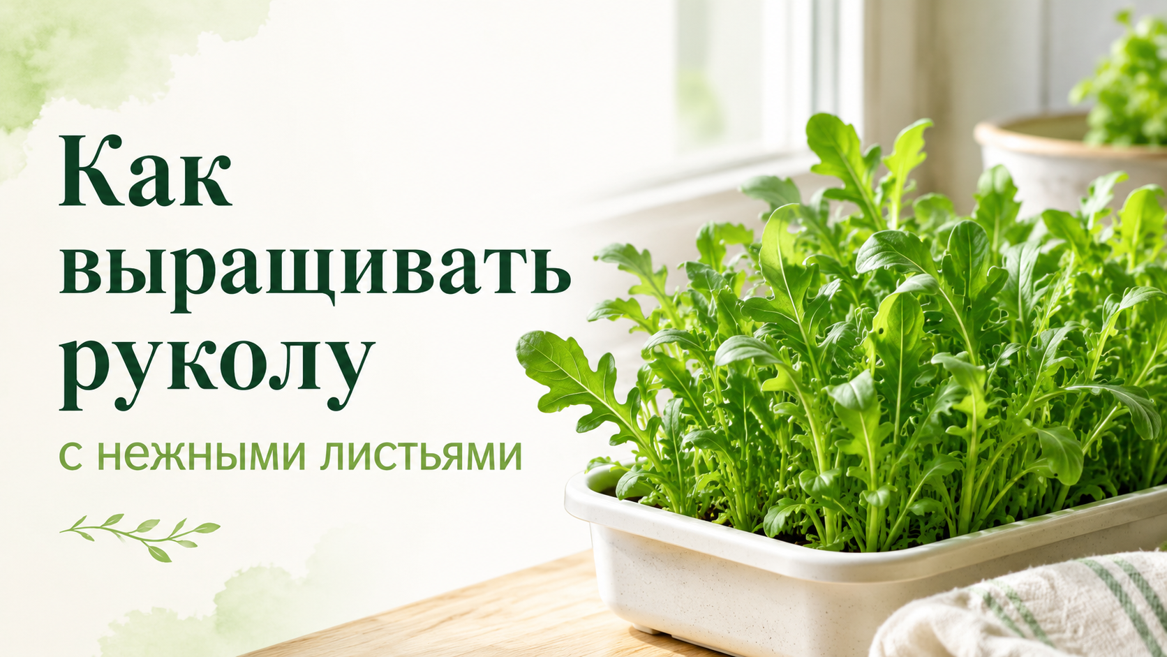 Как выращивать руколу с нежными листьями