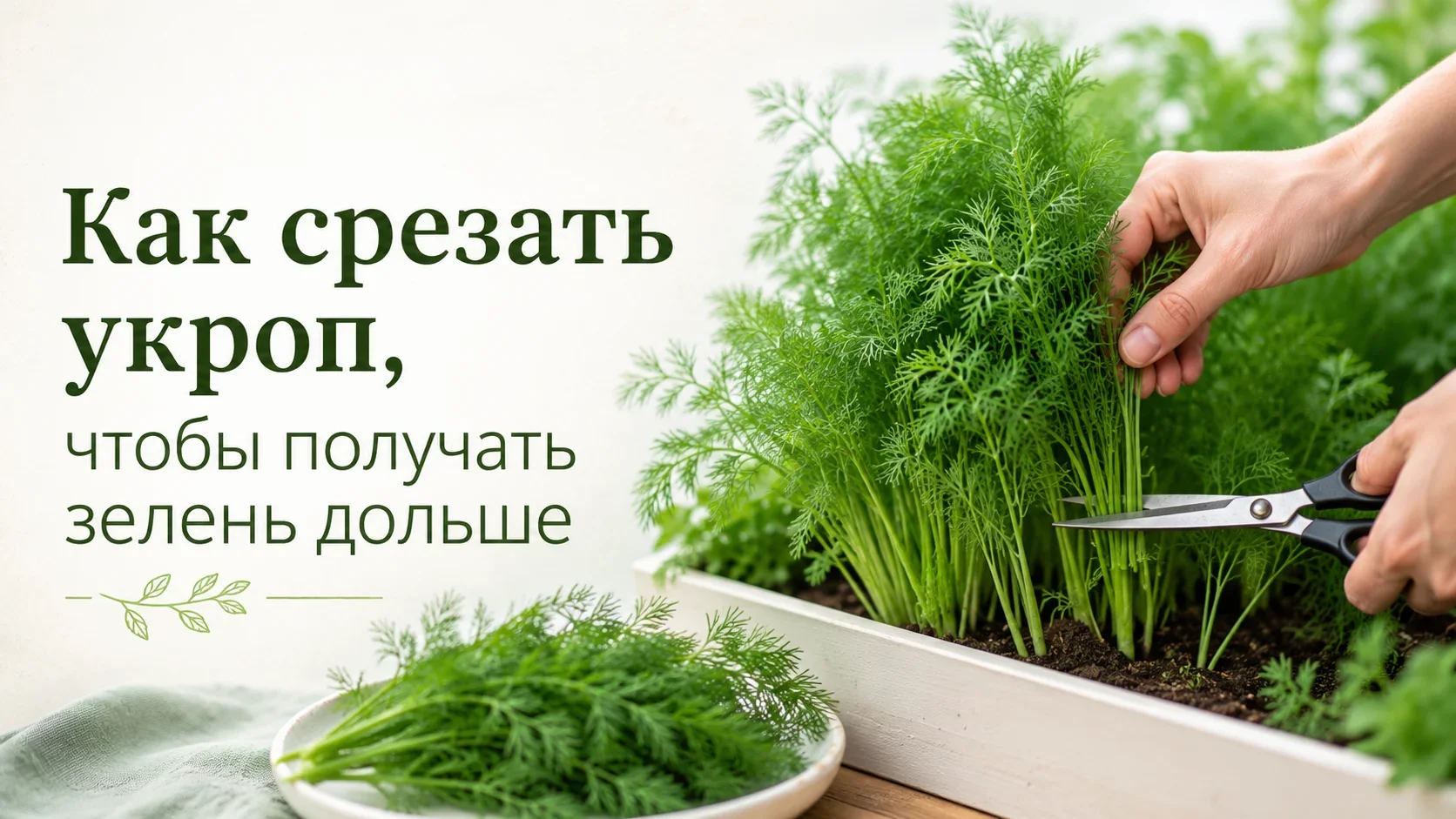 Как срезать укроп, чтобы получать зелень дольше