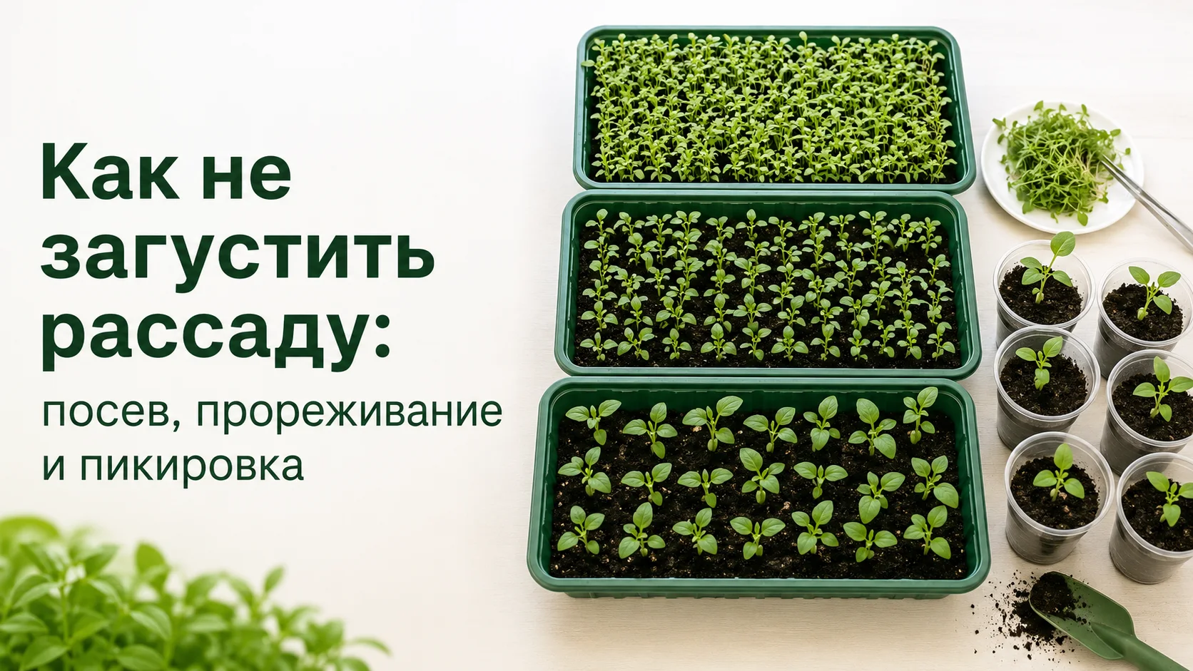 Как не загустить рассаду: посев, прореживание и пикировка