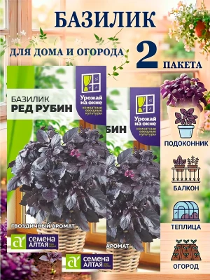Базилик Ред Рубин семена фиолетовый 2 пакета — купить в AltAurum