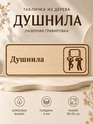 Табличка "Душнила" 30х10 см, интерьерная — купить в AltAurum