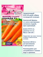 Семена моркови Канада F1 — набор 2 пакета — фото 2