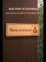 Табличка "Вход платный", на дверь и стену — фото 3