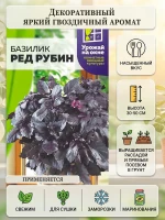 Базилик Ред Рубин семена фиолетовый 2 пакета — фото 2