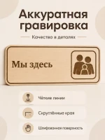 Табличка "Мы здесь" 30х10 см — фото 4