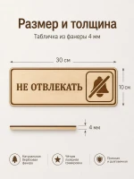 Табличка "Не отвлекать" 30х10 см — фото 4