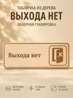 Табличка "Выхода нет" 30х10 см, из фанеры — фото 1