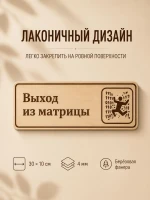 Табличка "Выход из матрицы" 30х10 см — фото 6