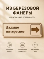 Табличка "Дальше интереснее" 30х10 см — фото 3
