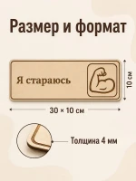 Табличка "Я стараюсь" 30х10 см — фото 2