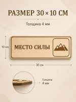 Табличка "Место силы" 30х10 см, интерьерная — фото 2