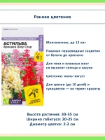 Семена астильбы Арендса Шоу Стар — 2 пакета по 3 шт — фото 2
