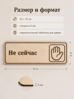 Табличка "Не сейчас" 30х10 см — фото 2