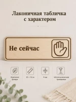 Табличка "Не сейчас" 30х10 см — фото 7