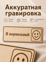 Табличка "Я нормальный" 30х10 см — фото 4