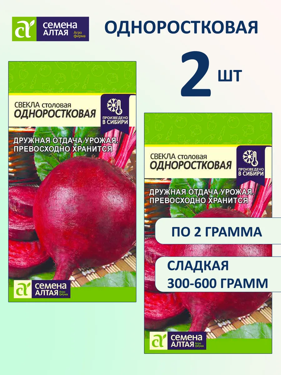 Семена свеклы Одноростковая сладкая без прореживания 2 шт