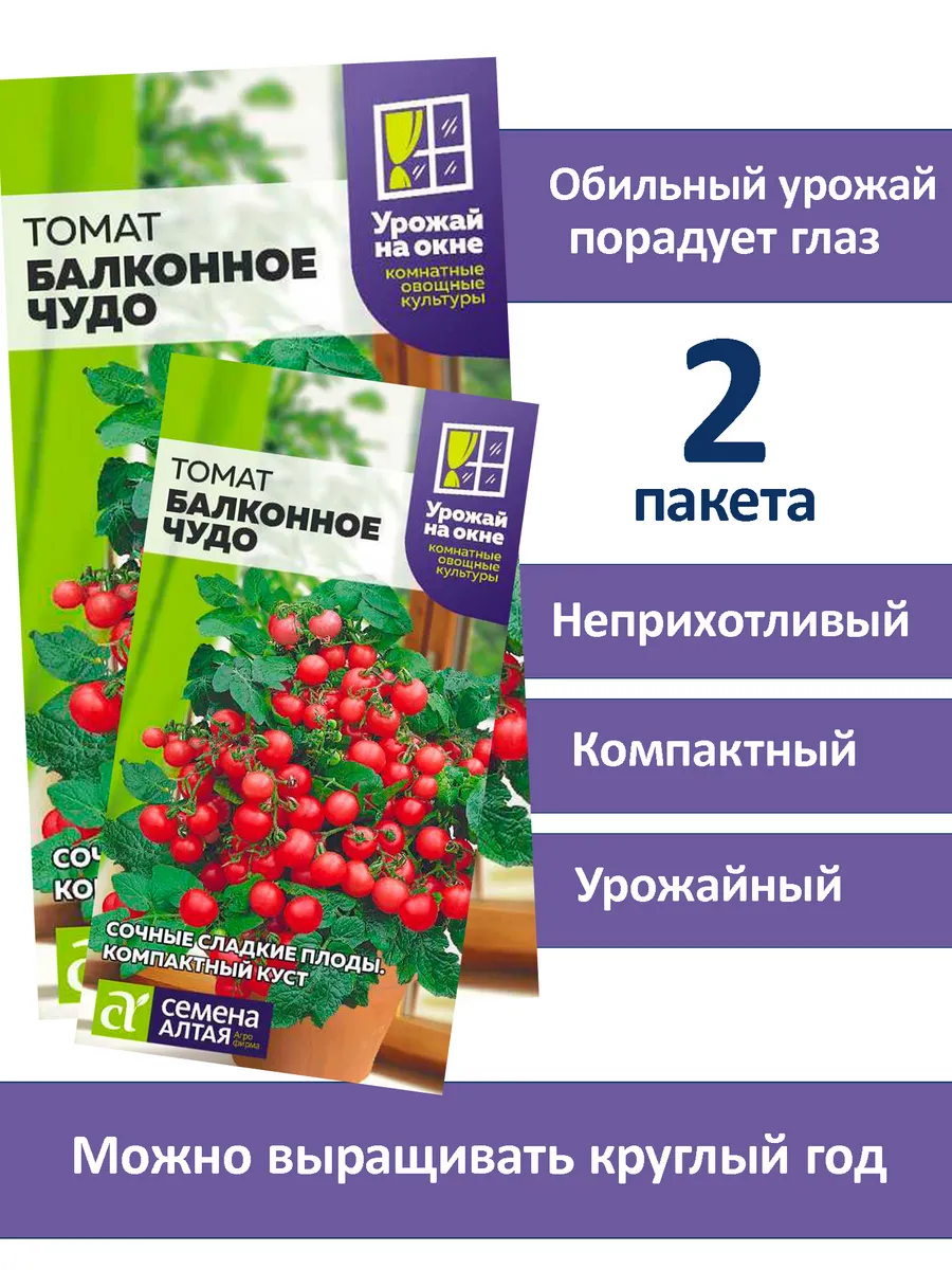 Семена томата Балконное чудо — урожай на окне