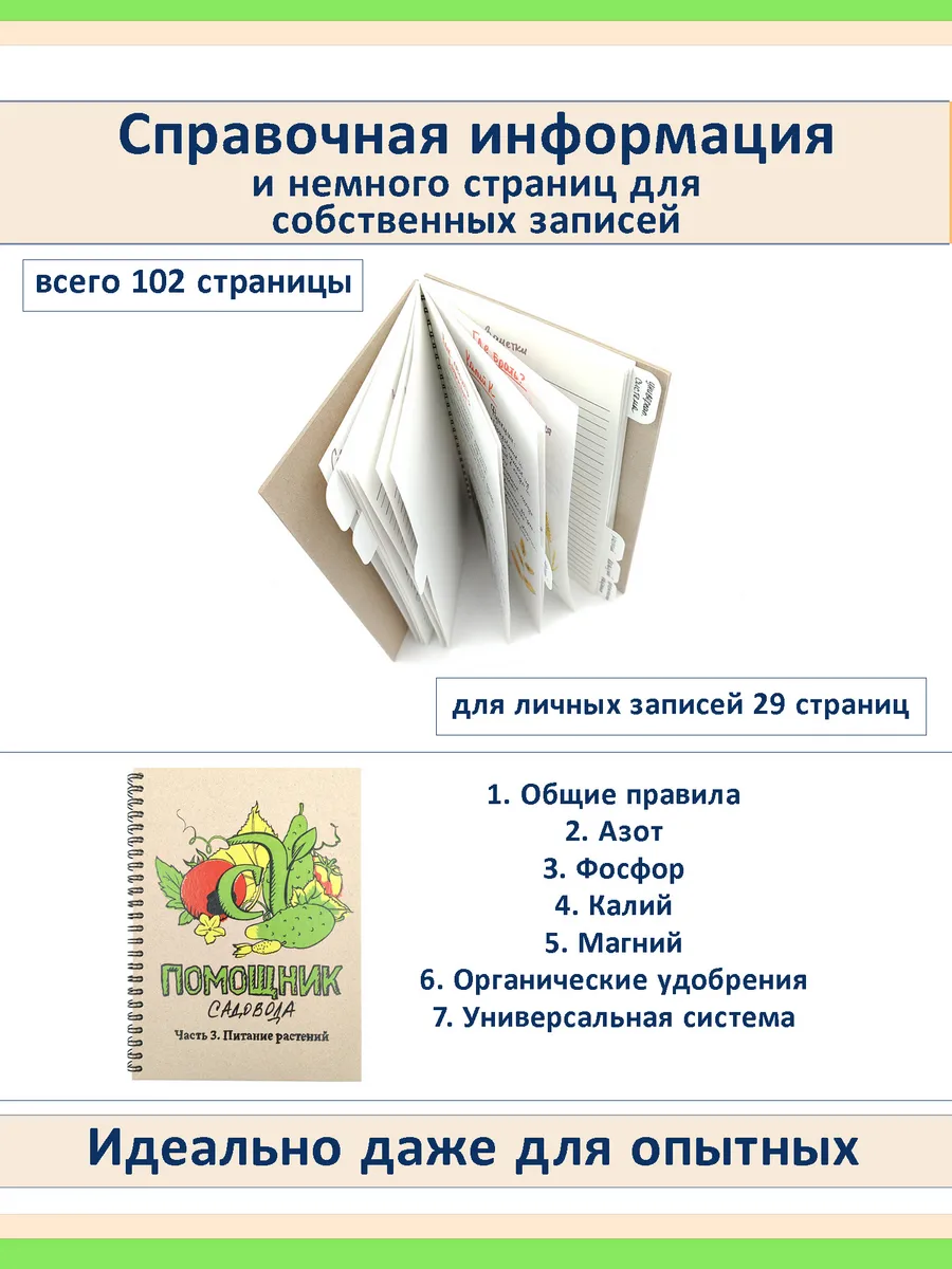 Блокнот садовода ч 3 Питание растений, про удобрения