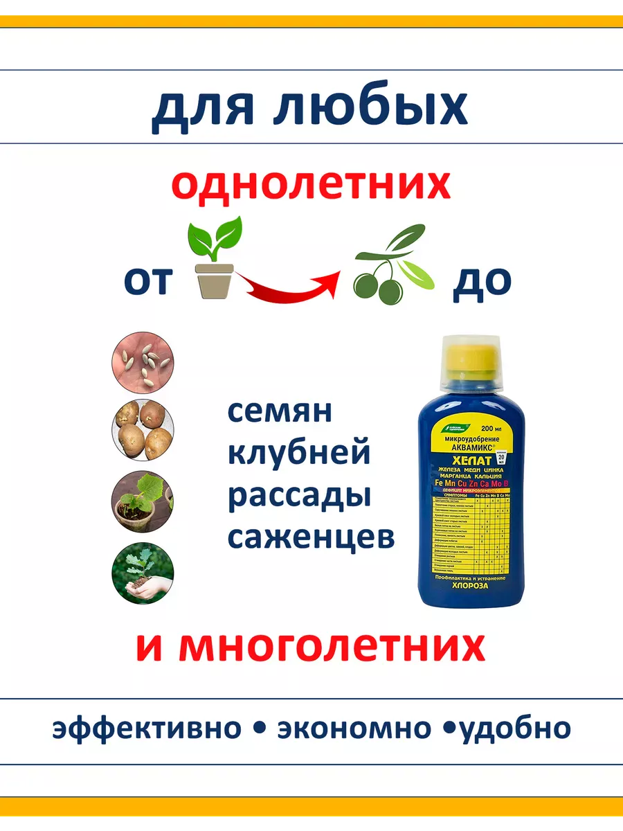 Хелат Аквамикс, комплекс микроэлементов, 6 шт по 200 мл