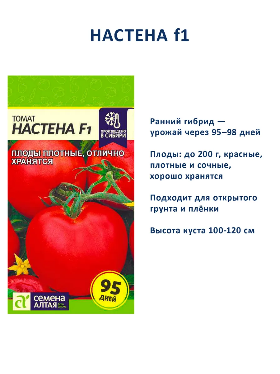 Семена томатов детерминантные гибриды набор