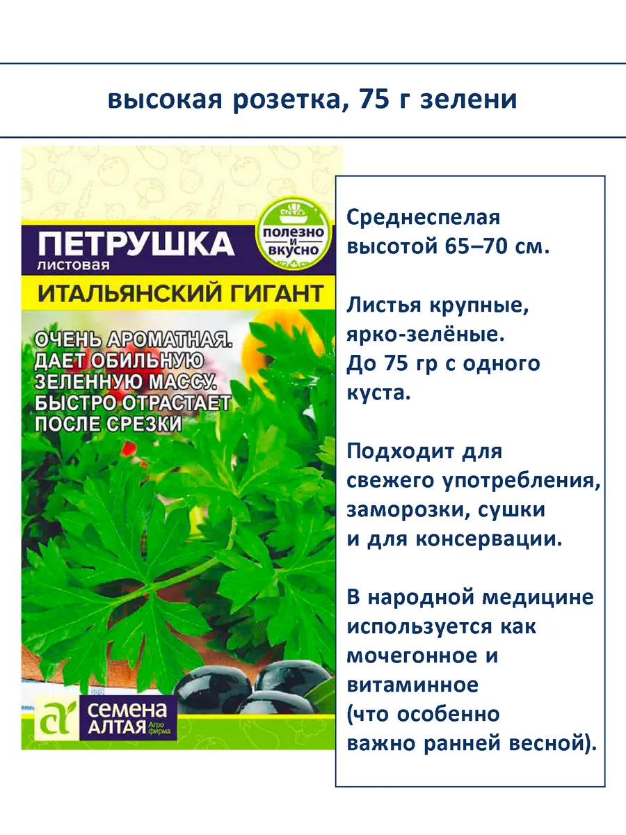 Семена укропа и петрушки — набор 4 сорта