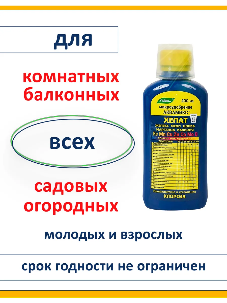 Хелат Аквамикс, комплекс микроэлементов, 2 шт по 200 мл